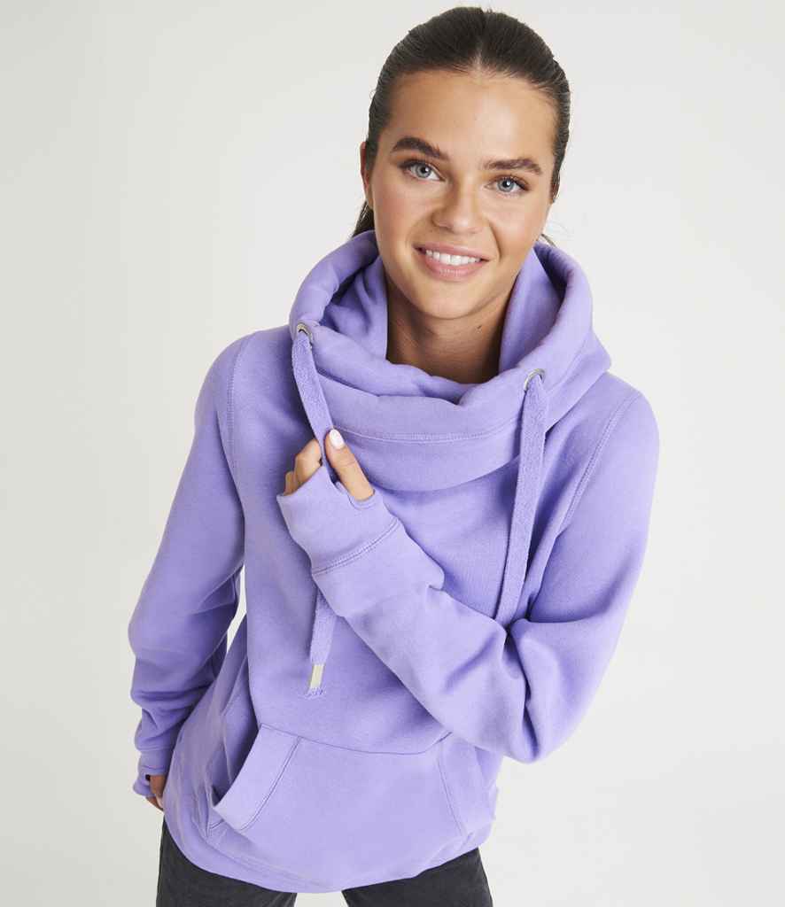 Wrap neck hoodie hotsell